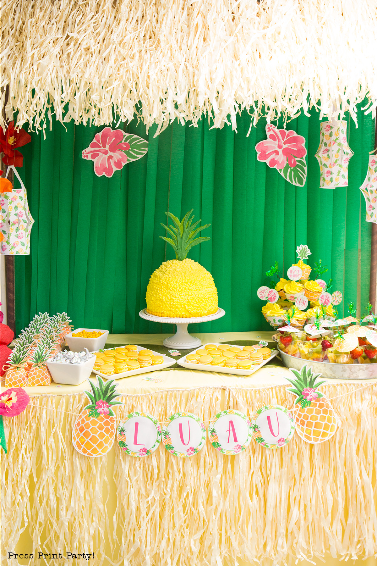 How To Decorate Birthday Party
 Sweet "Party Like a Pineapple " Birthday Party Luau