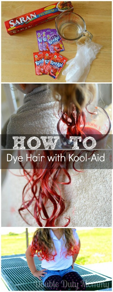 How To DIY Your Hair With Kool Aid
 How To Dye Your Hair With Kool Aid Double Duty Mommy
