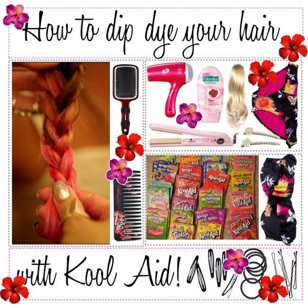 How To DIY Your Hair With Kool Aid
 How to dip dye your hair with Kool aid Polyvore