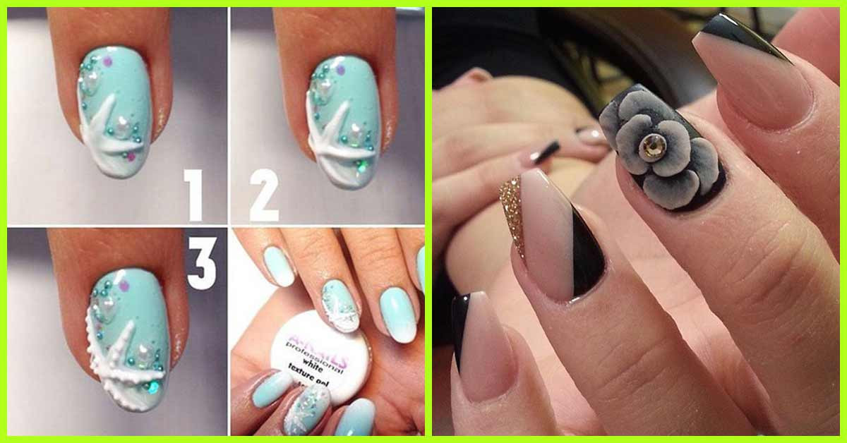 How To Do Nail Art
 30 Stunning DIY 3D Nail Designs For Beginners 2019