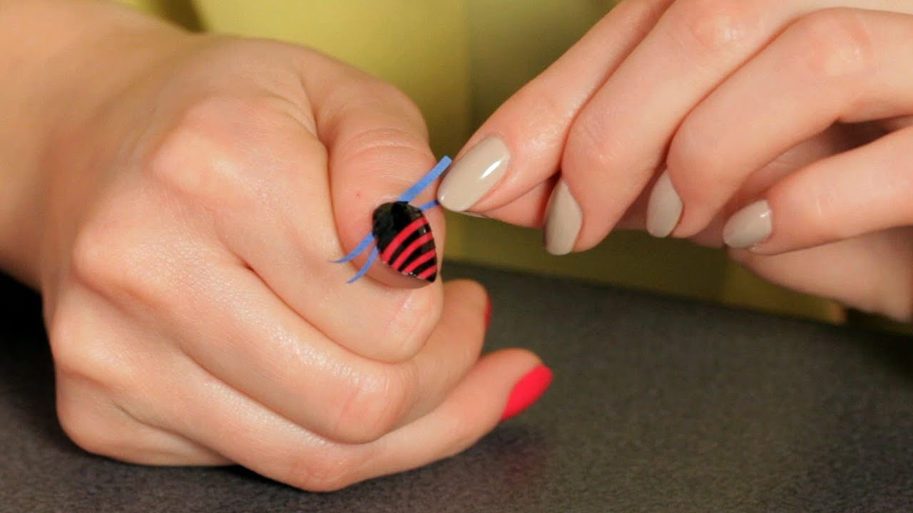 How To Do Nail Art
 How to Do a Stripe Design with Tape