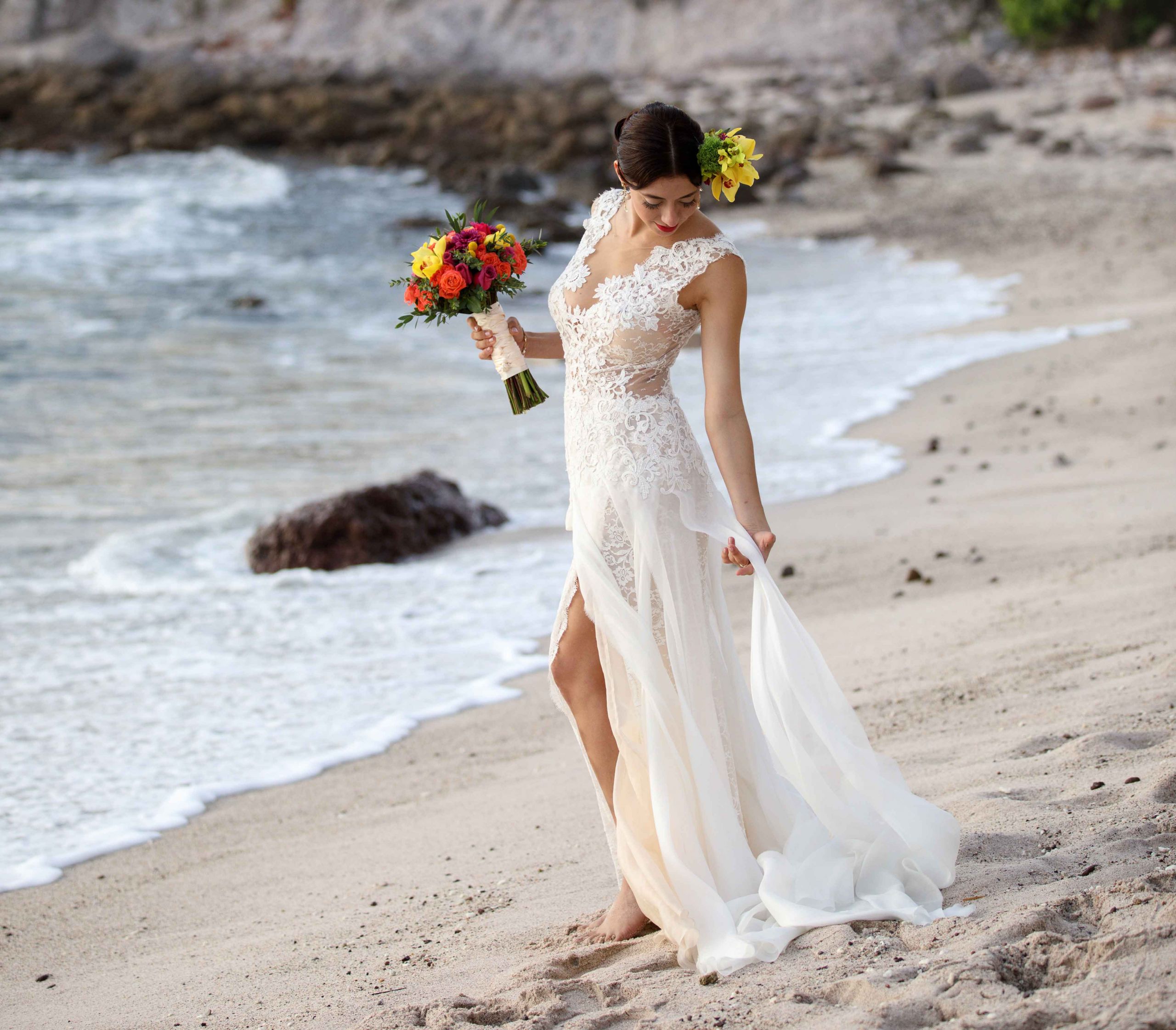 How To Dress For A Beach Wedding
 Tips for Wearing Your Wedding Dress on the Beach Inside