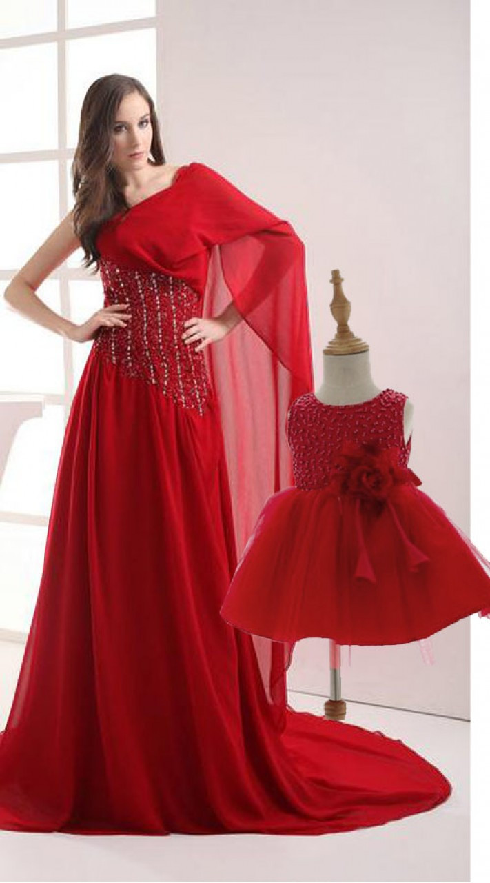 How To Dress For A Birthday Party
 Birthday Party Wear Red Dress For Little Baby And Mom BP1450