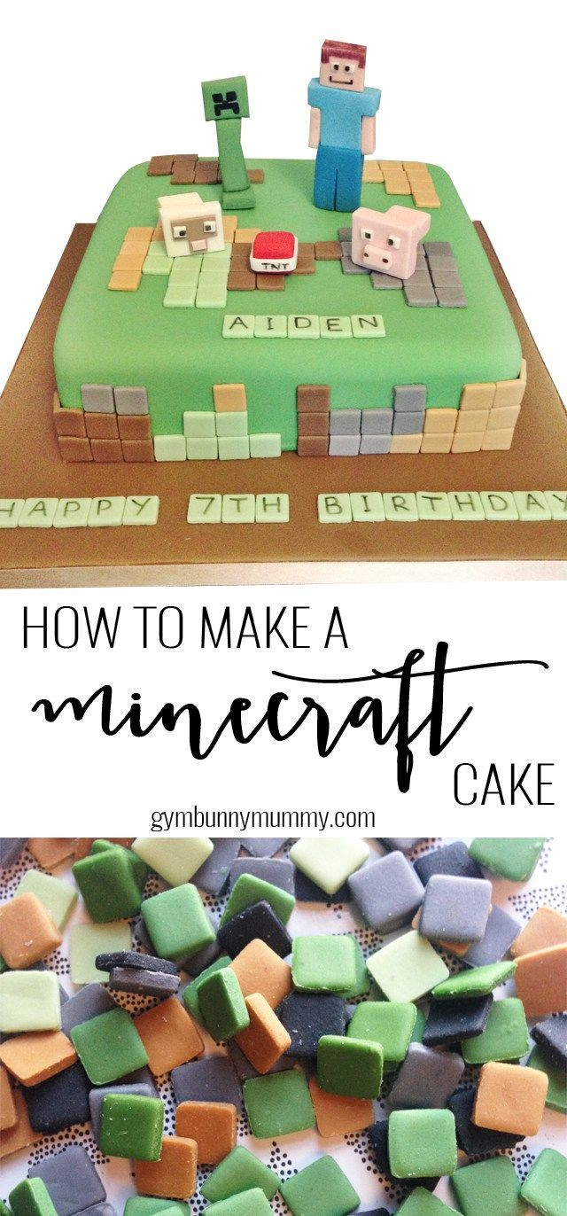 How To Make A Minecraft Birthday Cake
 How to make a Minecraft cake the easy way gymbunnymum