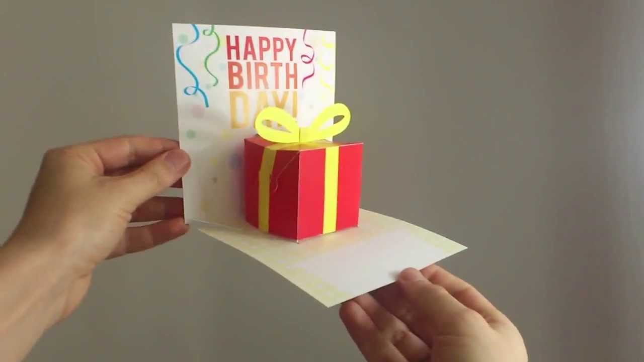 How To Make A Pop Up Birthday Card
 3D Pop Up Birthday Present 0021 Birthday Card