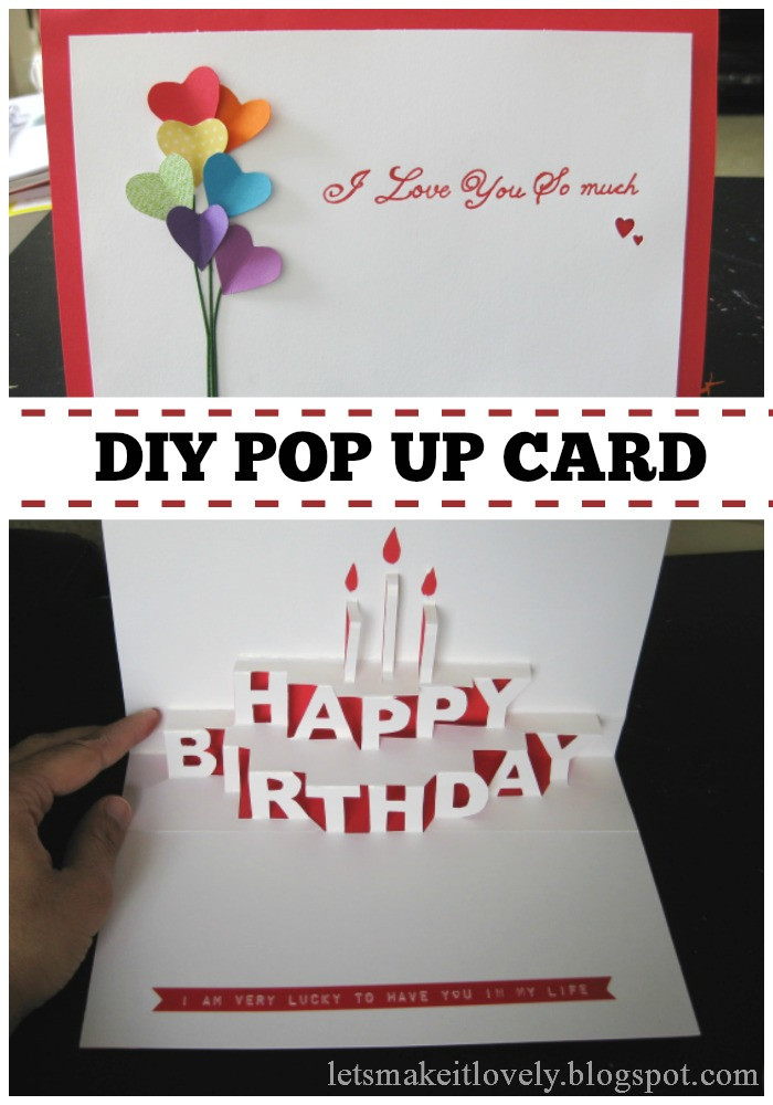 How To Make A Pop Up Birthday Card
 Let s make it lovely Happy Birthday Pop Up Card