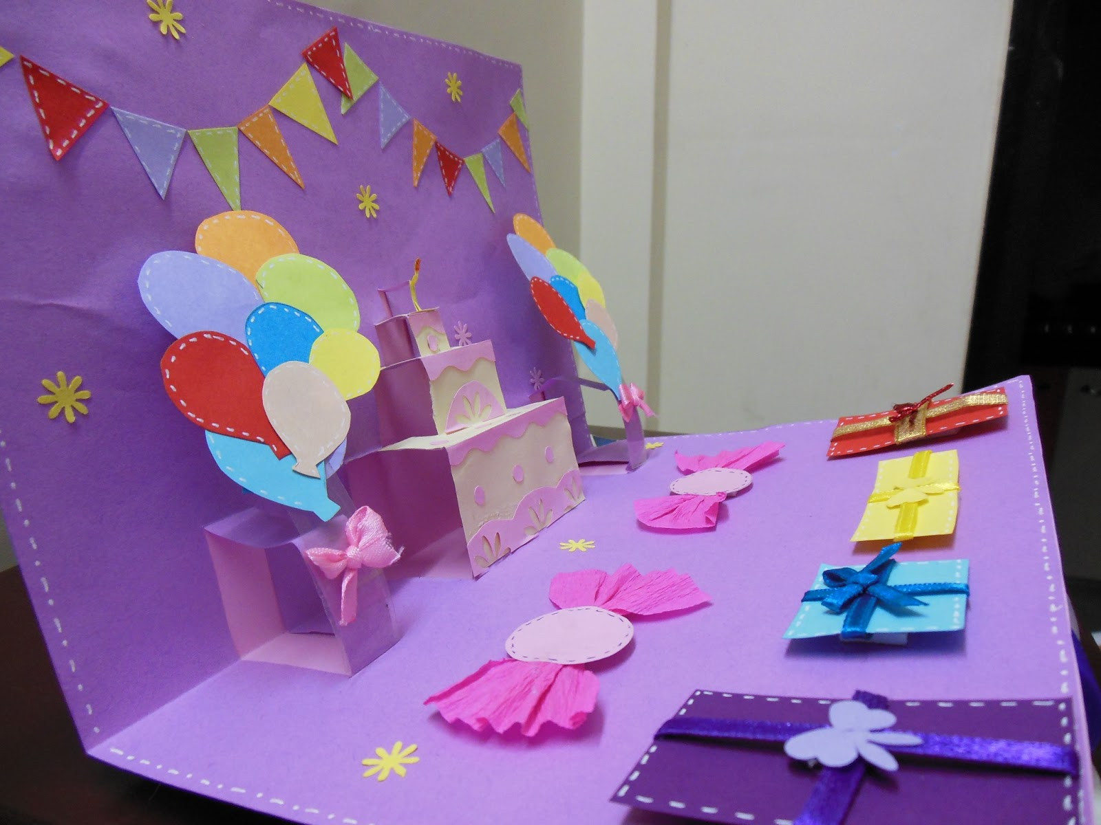 How To Make A Pop Up Birthday Card
 Colors of My Crafty World Happy Birthday Pop up Card