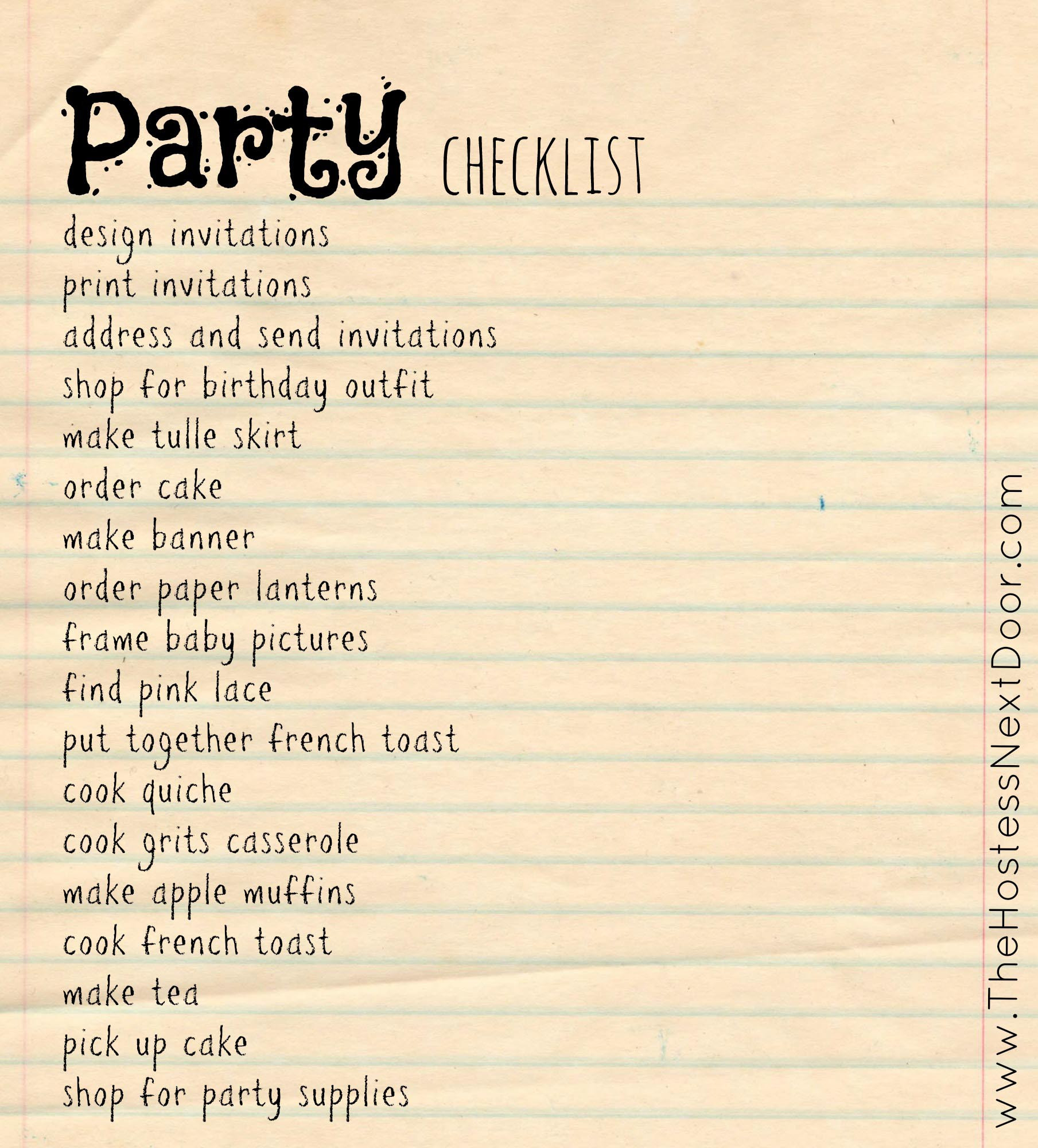 How To Plan A Kids Birthday Party
 Plan A Birthday Party Checklist