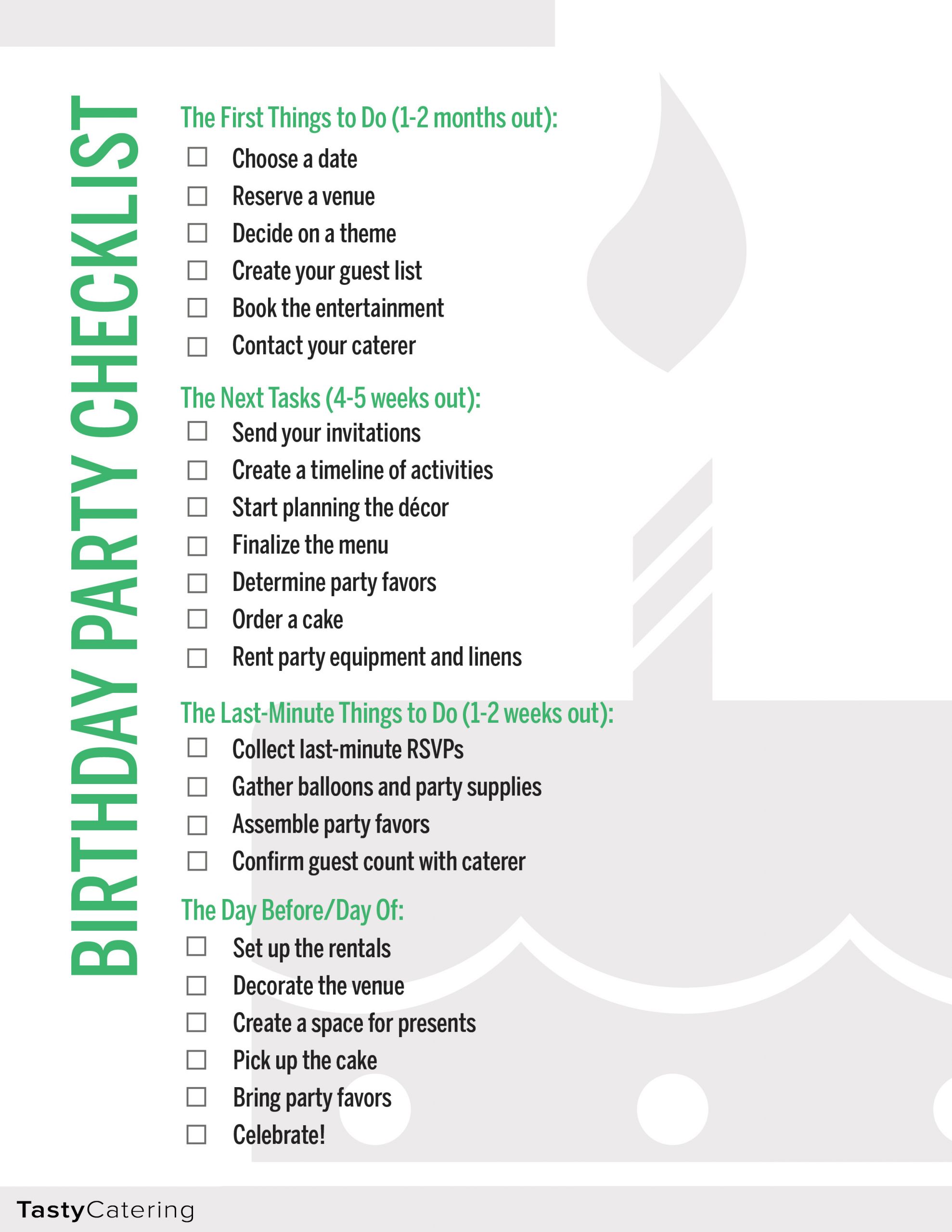 How To Plan A Surprise Birthday Party
 26 Life easing Birthday Party Checklists