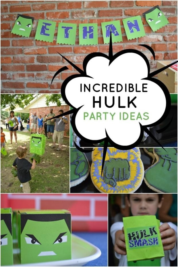 Hulk Birthday Decorations
 Incredible Hulk Themed Superhero Birthday Party