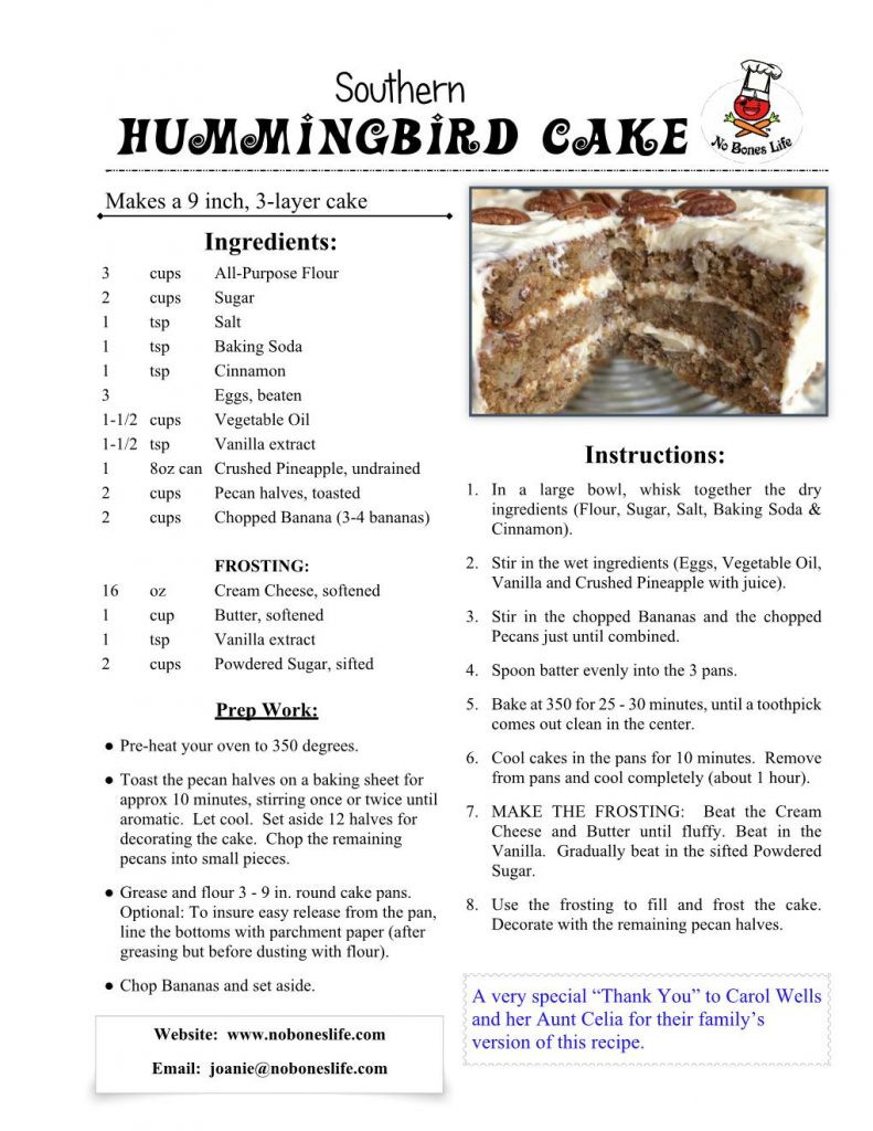 Hummingbird Cake Southern Living Recipe
 Southern Hummingbird Cake – No Bones Life