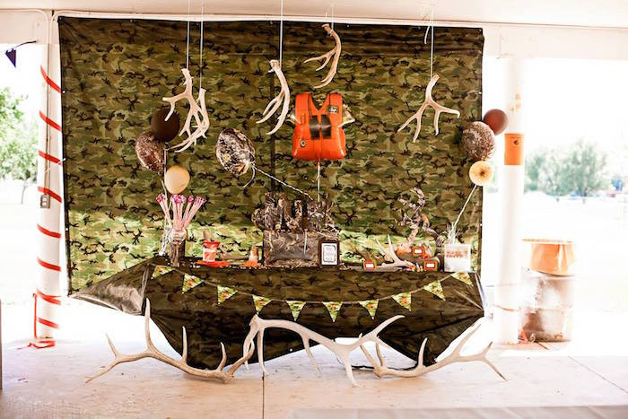 Hunting Birthday Party Ideas
 Kara s Party Ideas Hunting Themed Birthday Party