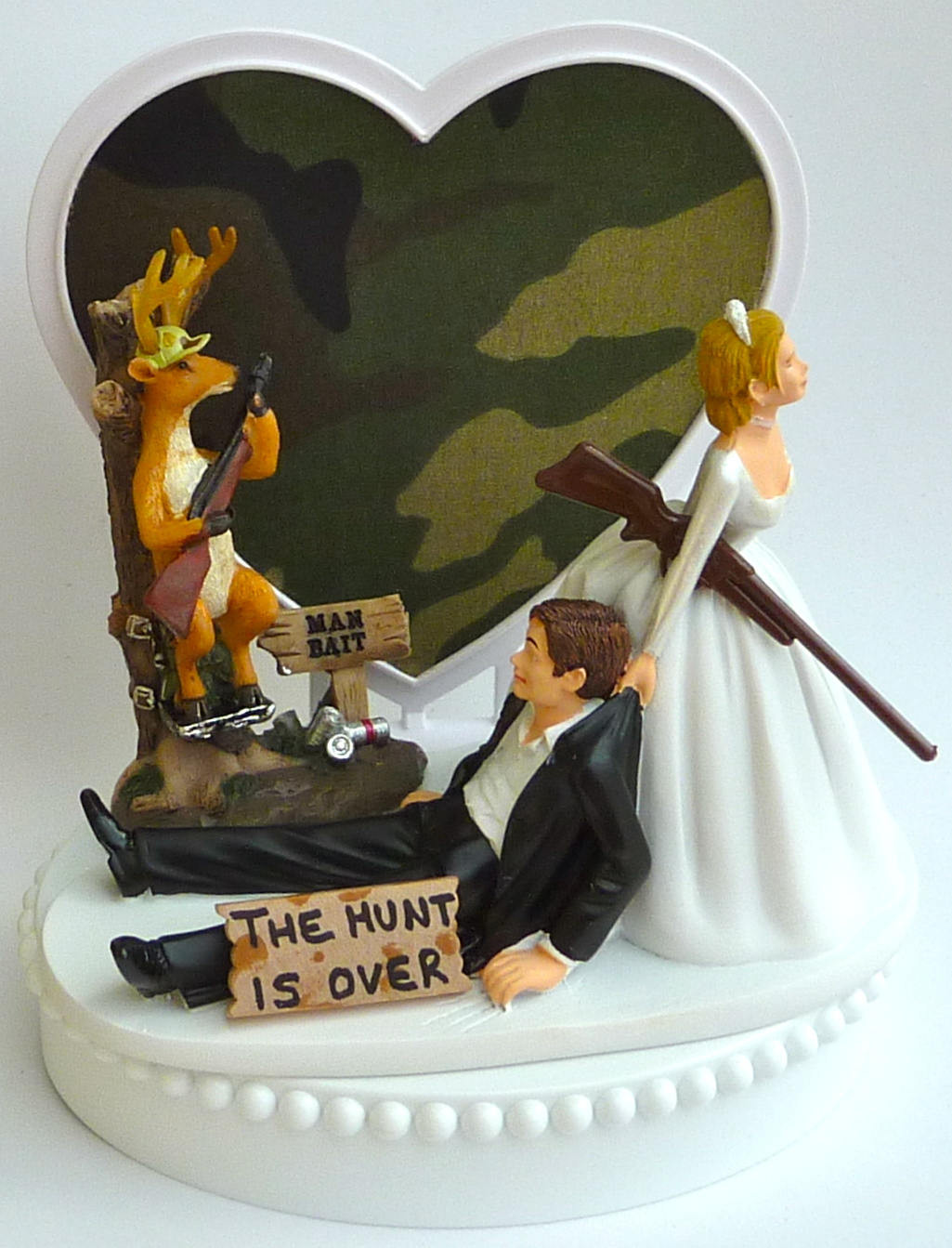 Hunting Themed Wedding Cake Toppers
 Wedding Cake Topper Deer Hunting Man Bait Themed w Bridal