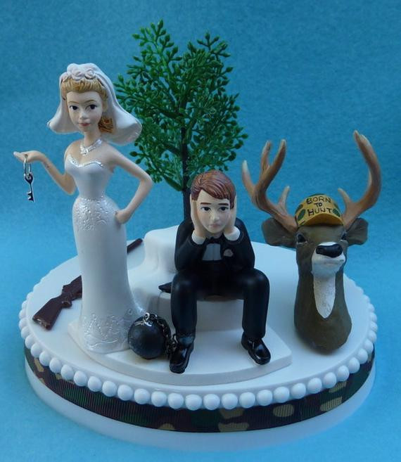 Hunting Themed Wedding Cake Toppers
 Wedding Cake Topper Deer Hunting Gun Hunter Camo Themed by