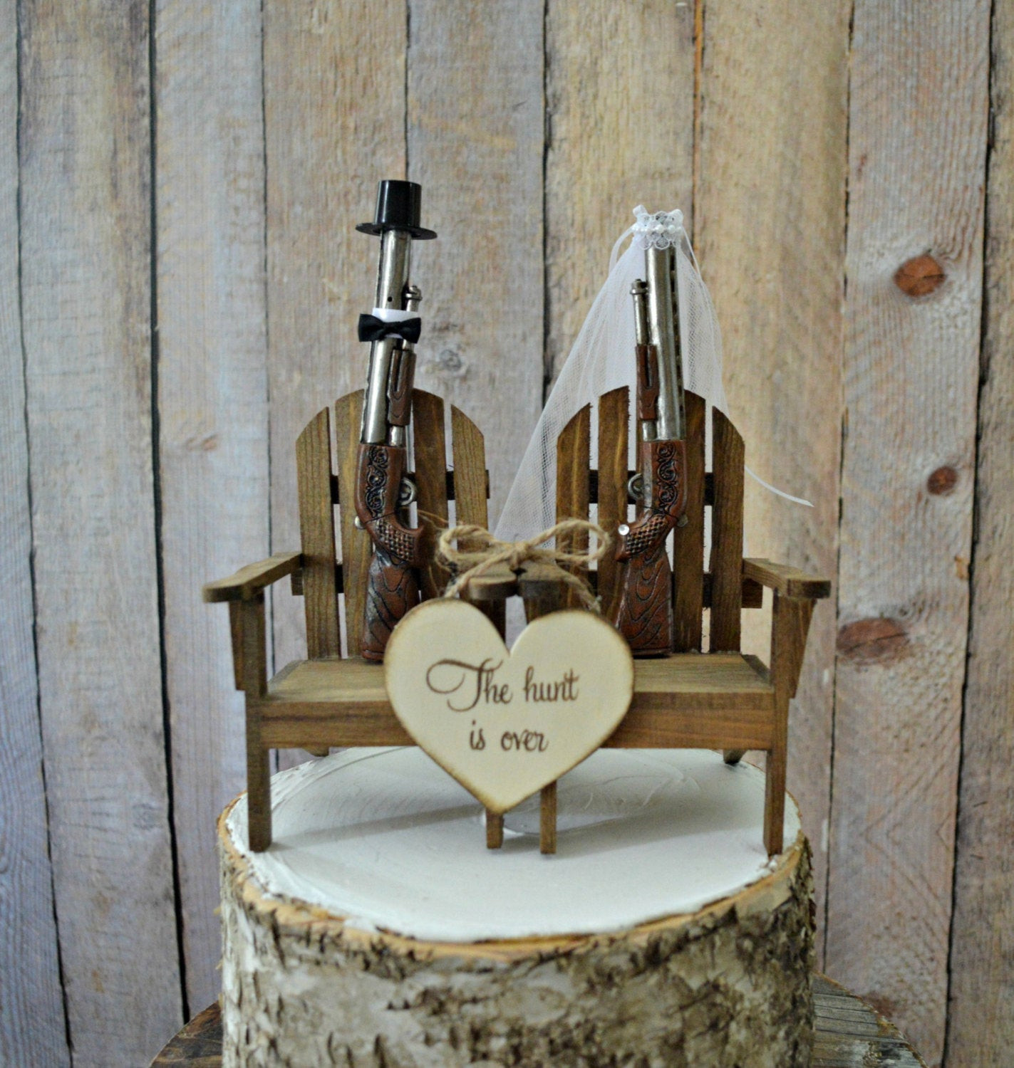 Hunting Themed Wedding Cake Toppers
 Shot gun hunting themed wedding cake topper groom s cake