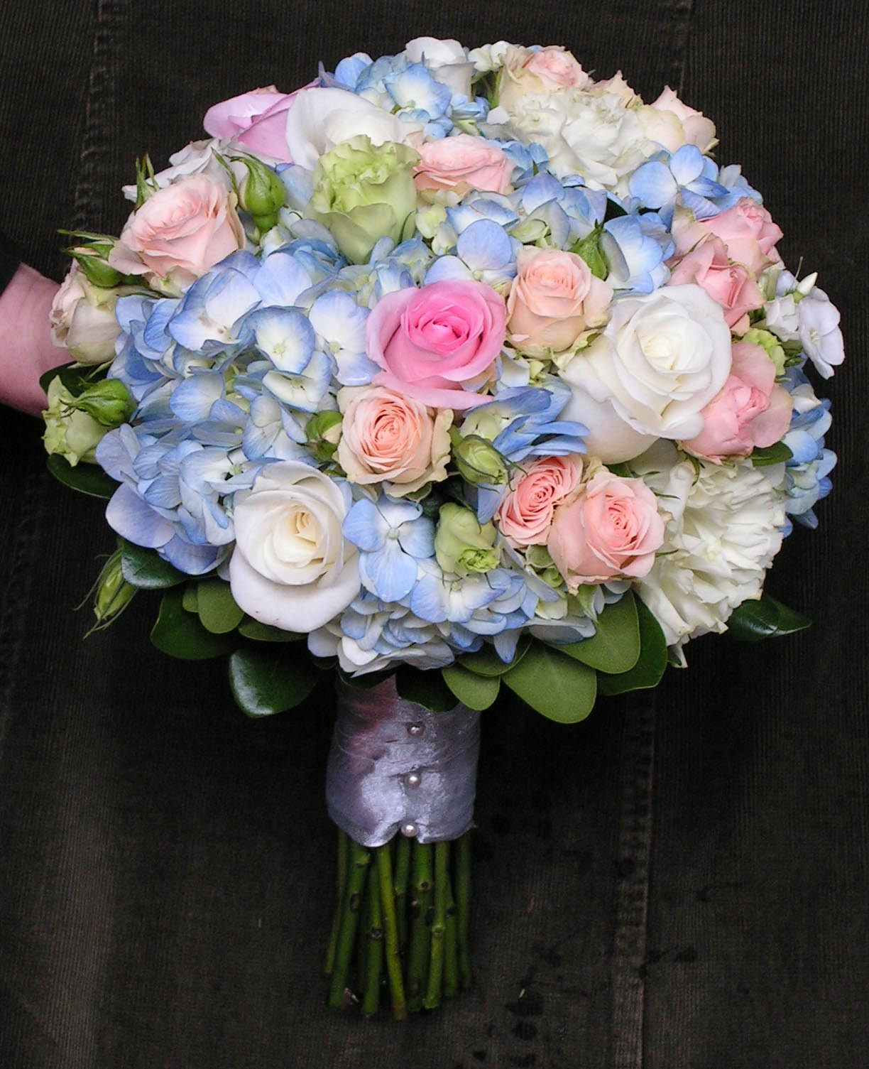 Hydrangea Wedding Flowers
 pale blue and pink hydrange rose wedding flower bridal