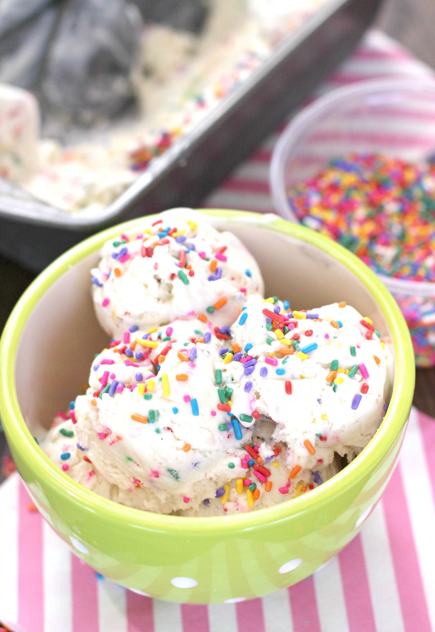 Ice Cream Birthday Cakes
 No Churn Birthday Cake Ice Cream I Dig Pinterest