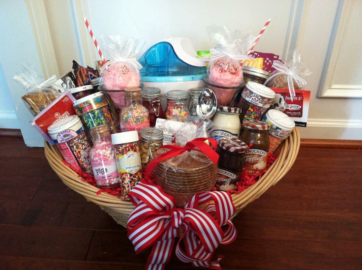 Ice Cream Gift Basket Ideas
 Ice Cream Auction Basket Gift Baskets