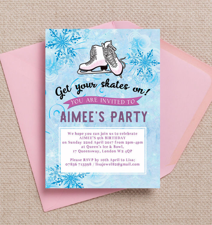 Ice Skating Birthday Party Invitations
 Ice Skating Birthday Party Invitation from £0 80 each