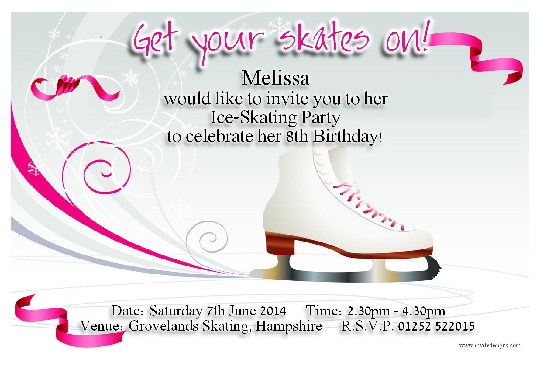 Ice Skating Birthday Party Invitations
 Ice Skating Birthday Party Invitations