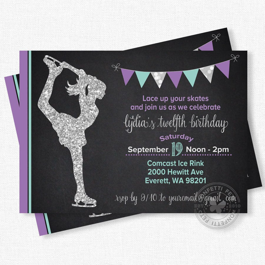 Ice Skating Birthday Party Invitations
 Ice Skating Invitation Ice Skating Birthday Invitation Ice