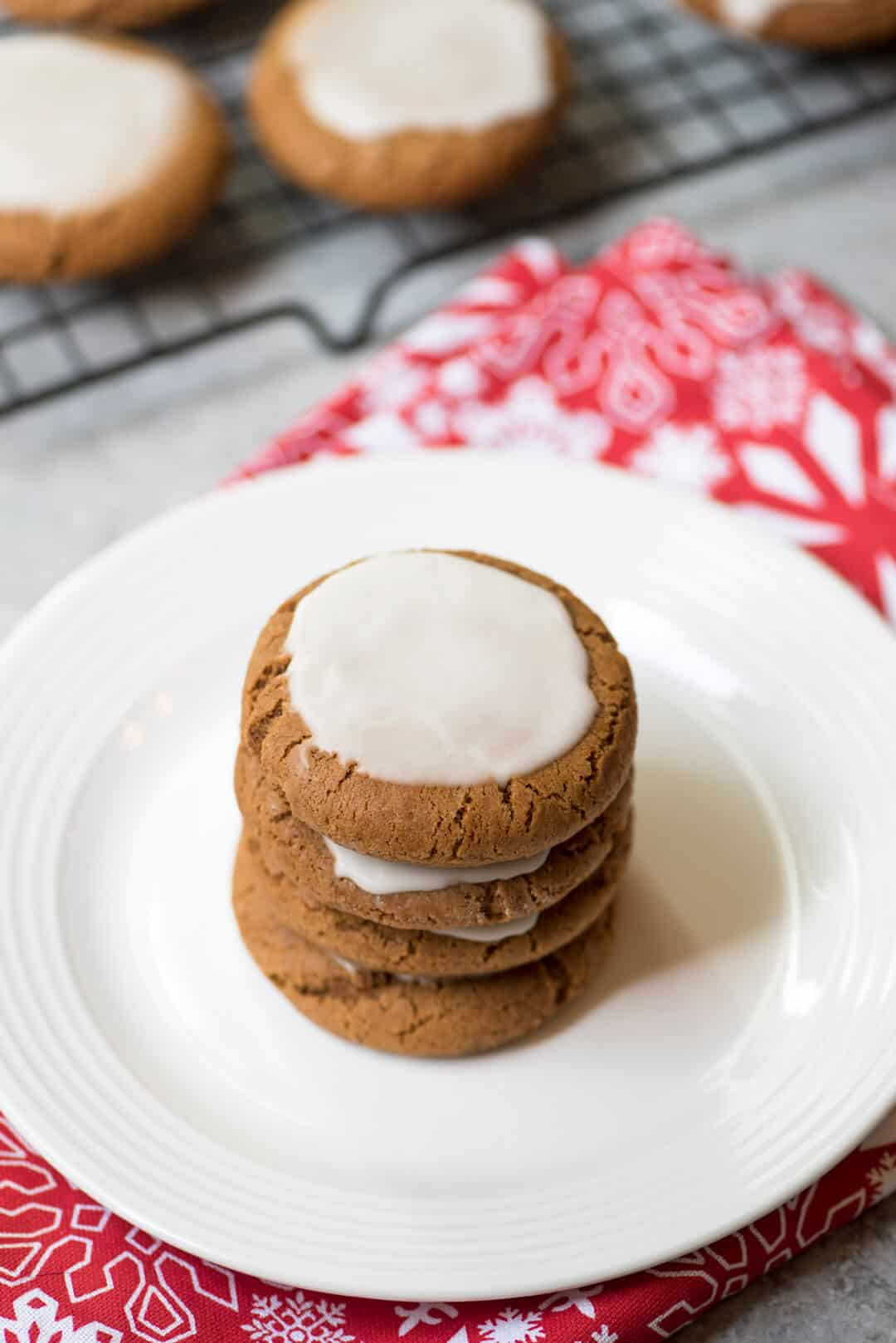 Iced Molasses Cookies
 Chewy Iced Molasses Cookies