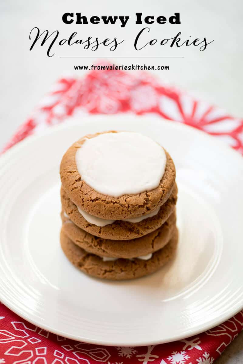 Iced Molasses Cookies
 Chewy Iced Molasses Cookies