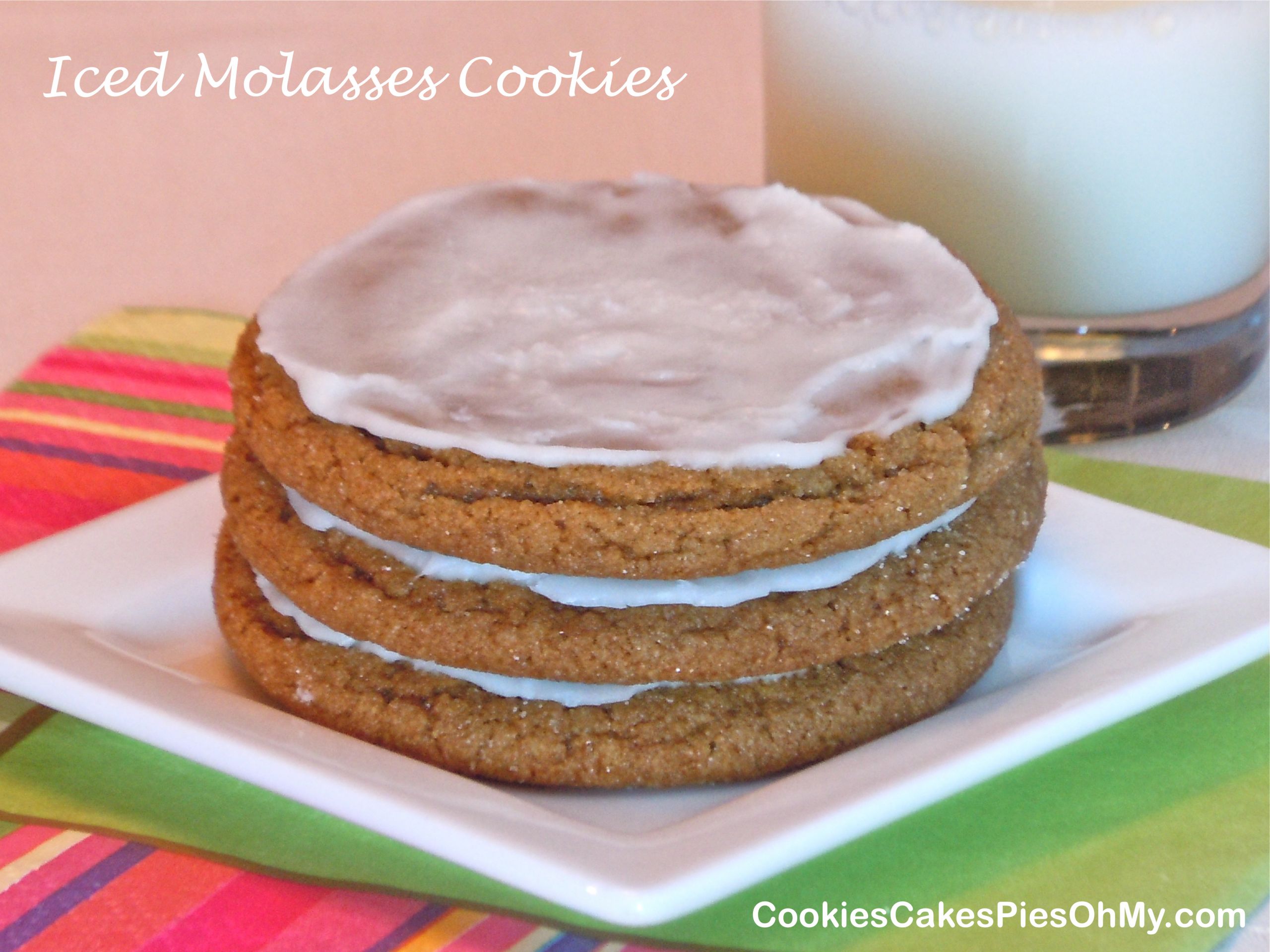 Iced Molasses Cookies
 Iced Molasses Cookies – Cookies Cakes Pies Oh My