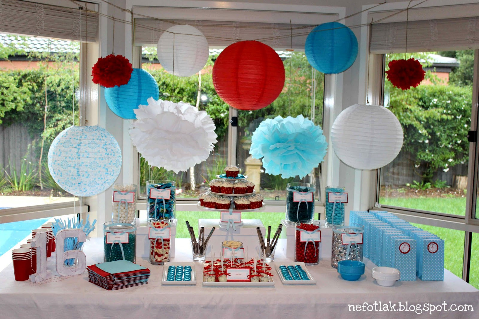 Ideas For 16Th Birthday Party
 nefotlak 16th b day party candy bar dessert table