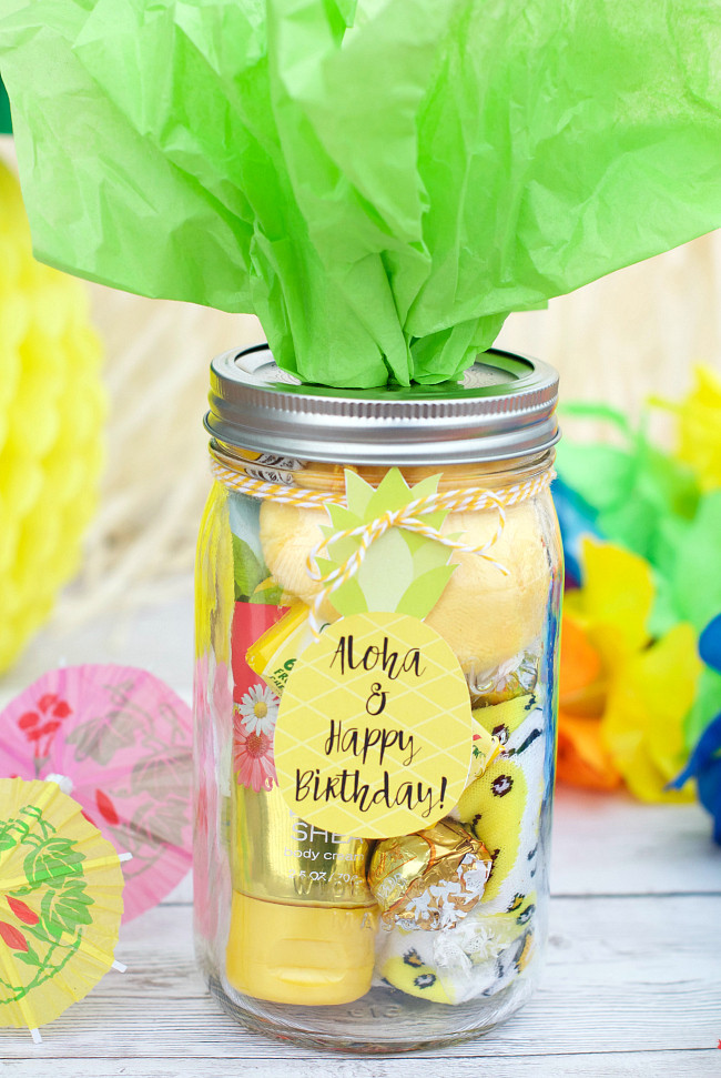 Ideas For A Birthday Gift
 Cute Pineapple Themed Birthday Gift Idea – Fun Squared