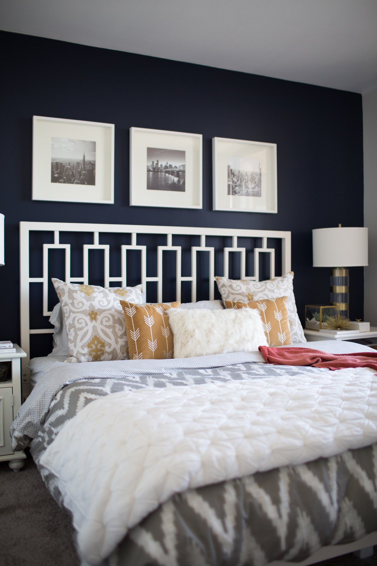 Ideas For Bedroom Wall
 The best navy bedroom wall idea