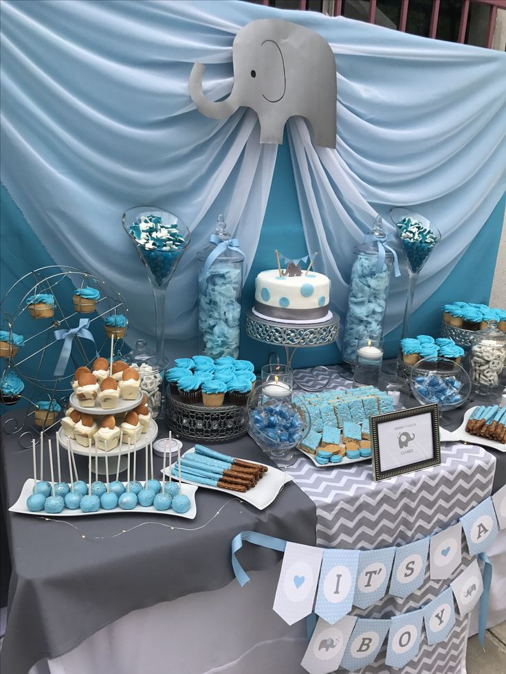 Ideas For Boy Baby Shower Table Decorations
 Little peanut babyshower dessert table in 2019