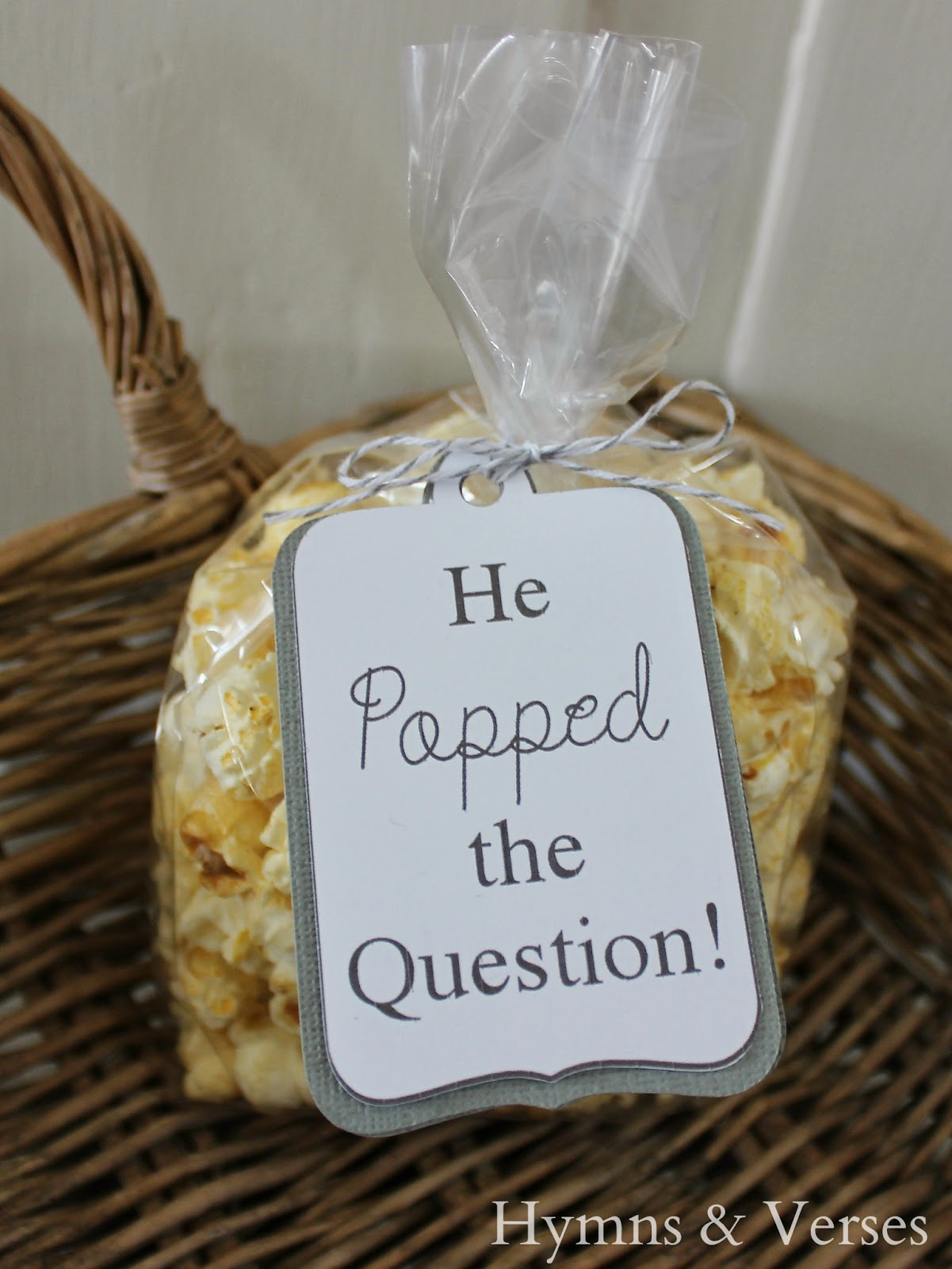 Ideas For Engagement Party Favors
 Hymns and Verses Engagement Party and He Popped the
