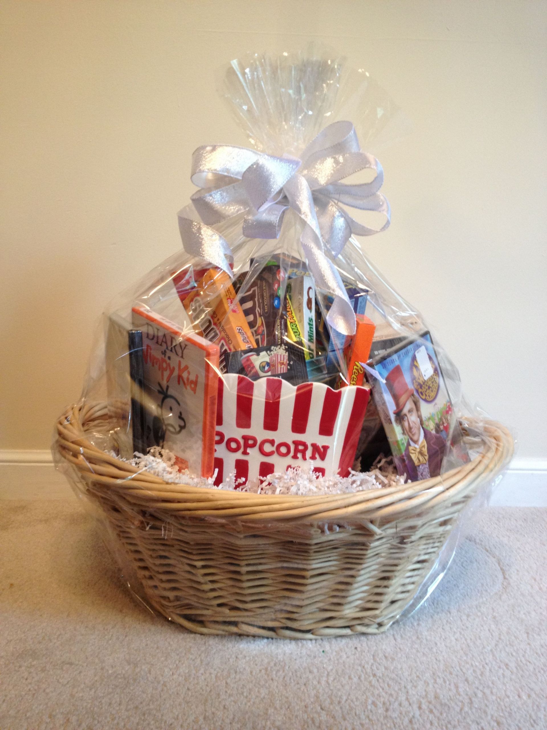 Ideas For Gift Baskets For Raffle
 Family movie night basket for raffle