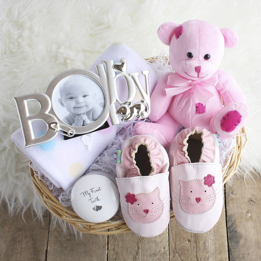 Ideas For New Baby Gift
 deluxe girl new baby t basket by snuggle feet