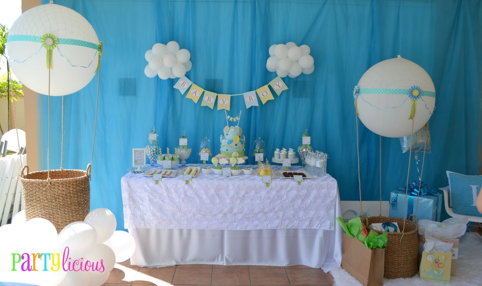 Ideas Para Baby Shower Decoracion
 Partylicious Events PR Up Up and Away Baby Shower