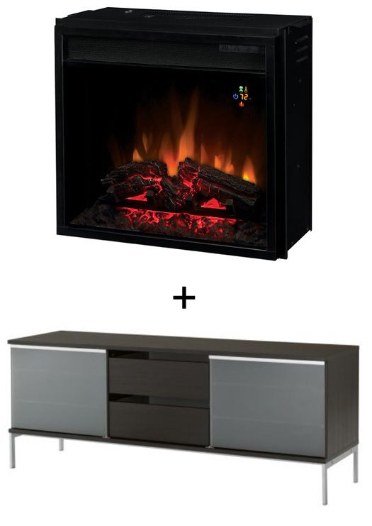 Ikea Electric Fireplace
 IKEA Entertainment Center Meets Electric Fireplace