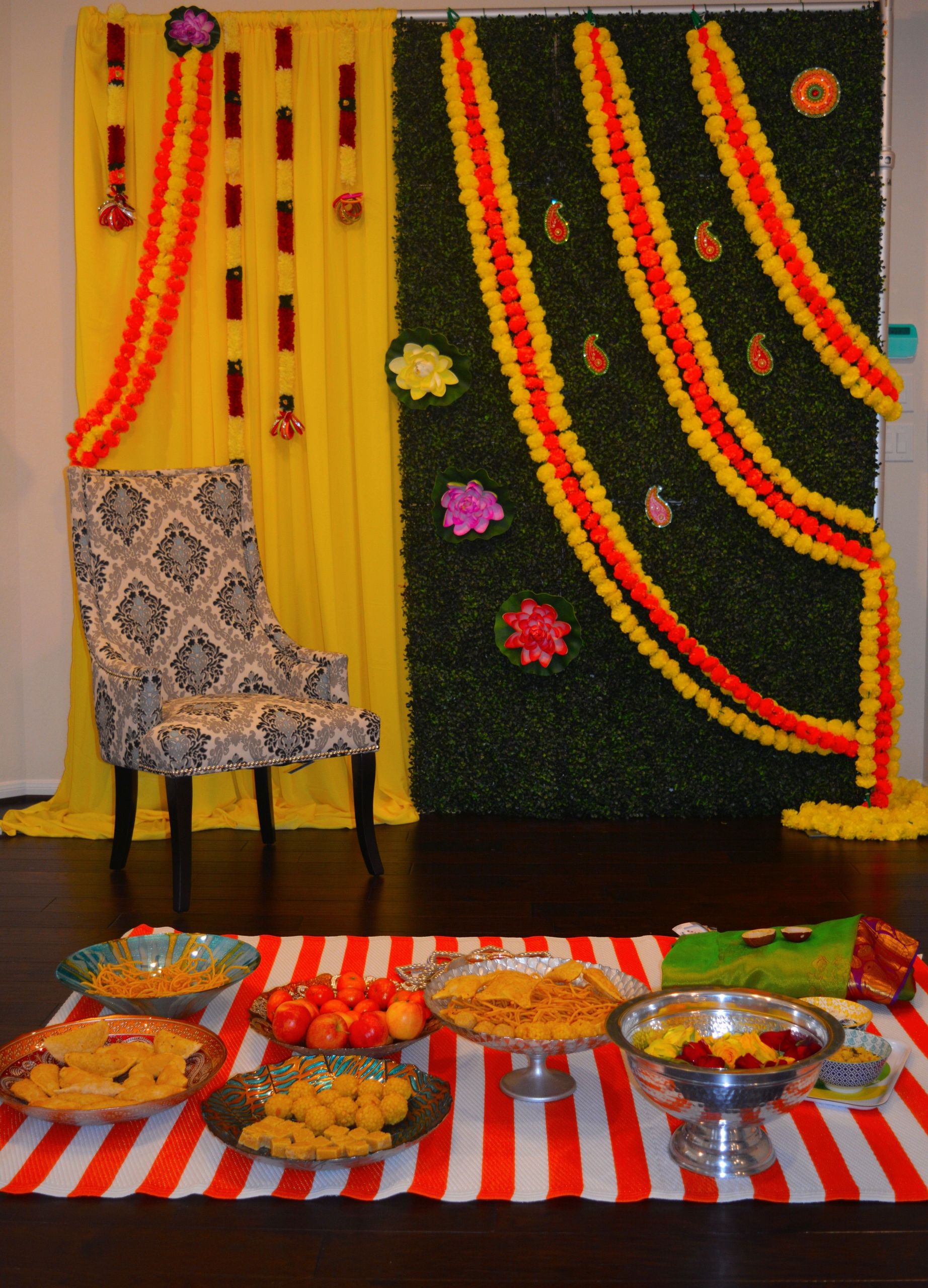 Indian Baby Shower Decoration Ideas
 Seemantham South Indian Decoration with offerings