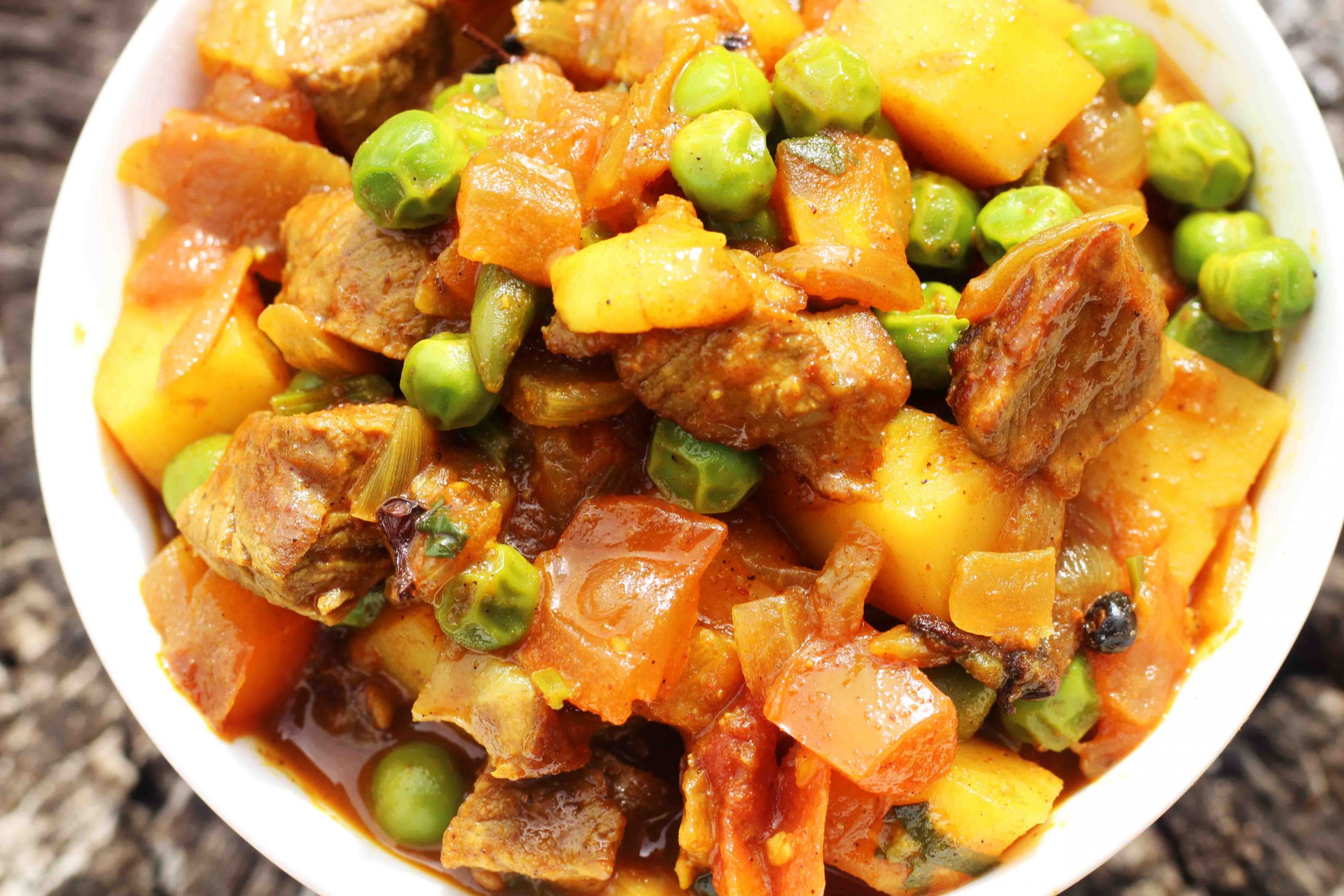 Indian Lamb Stew
 Lamb Potato Green Peas Stew Indian lamb stew Healthy