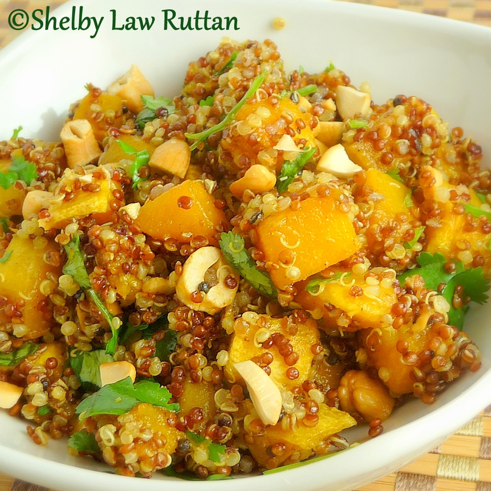 Indian Quinoa Recipes
 Indian Spiced Butternut Squash Tri Colored Quinoa Salad