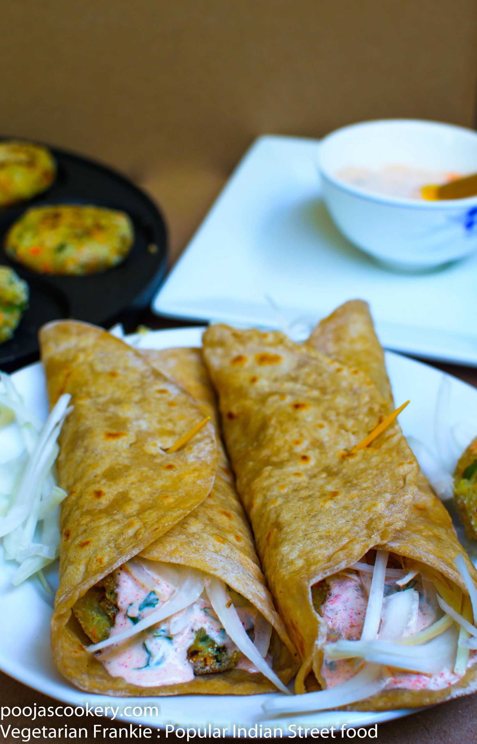 Indian Street Food Recipes
 Ve arian Frankie Popular Indian Street food Recipe