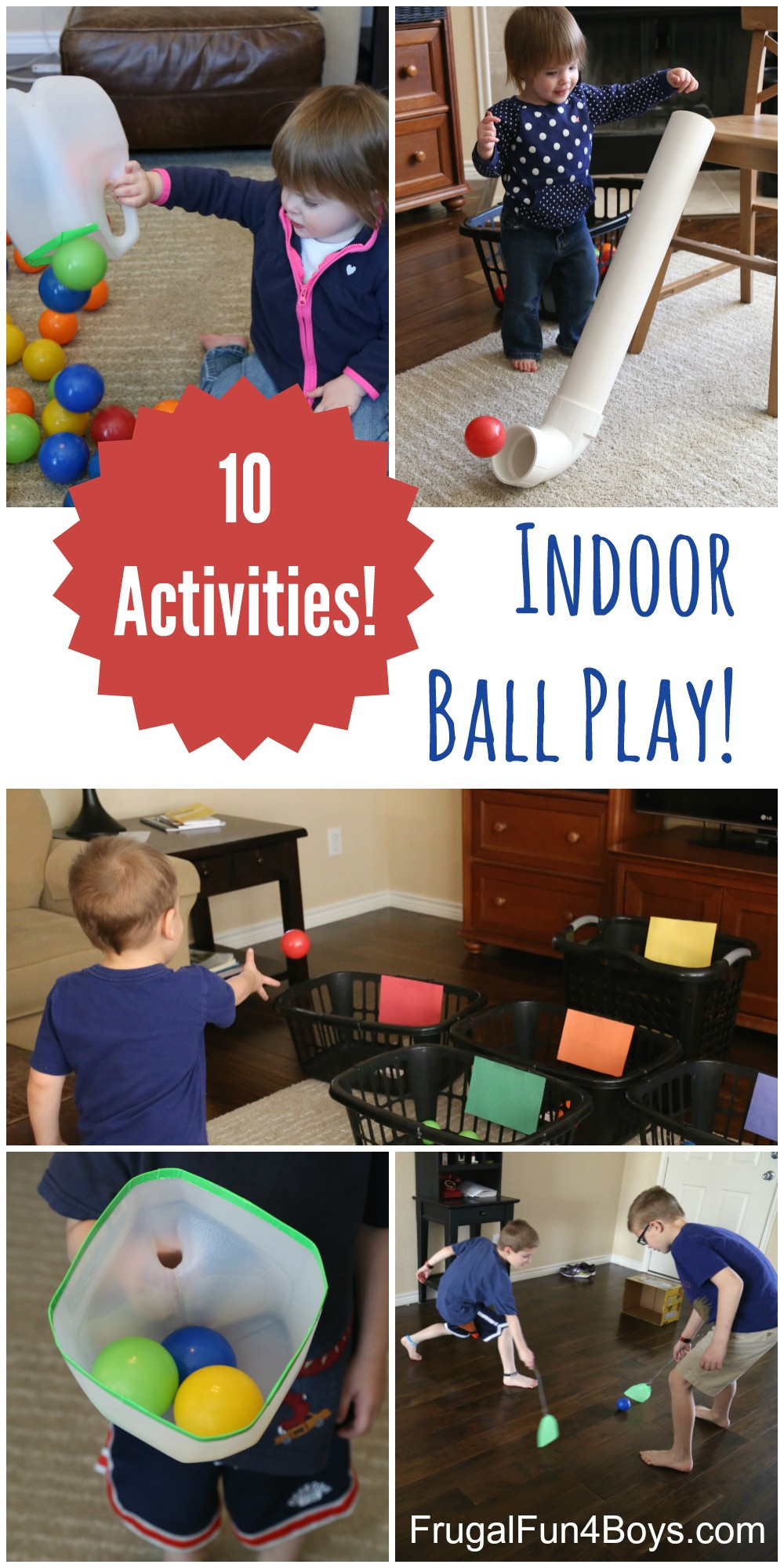 Indoor Activities For Kids
 Indoor Ball Play 10 Active Games for Kids Frugal Fun