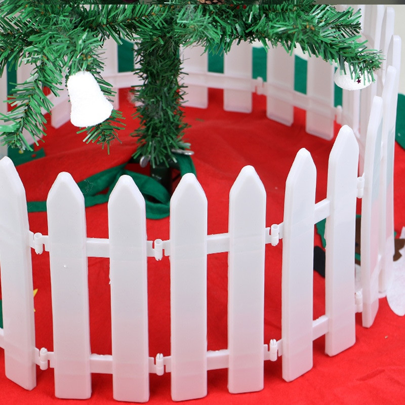 Indoor Christmas Tree Fence
 10pcs Christmas White Plastic Fence DIY Splicing Garden