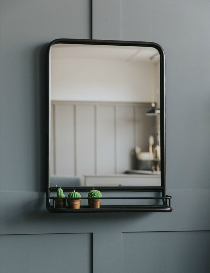 Industrial Bathroom Mirror
 The 25 best Mirror with shelf ideas on Pinterest