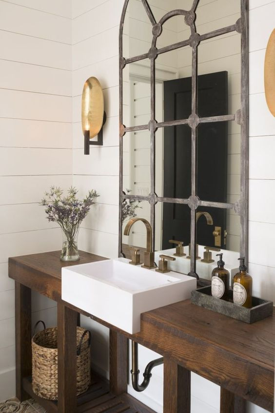 Industrial Bathroom Mirror
 32 Trendy And Chic Industrial Bathroom Vanity Ideas DigsDigs