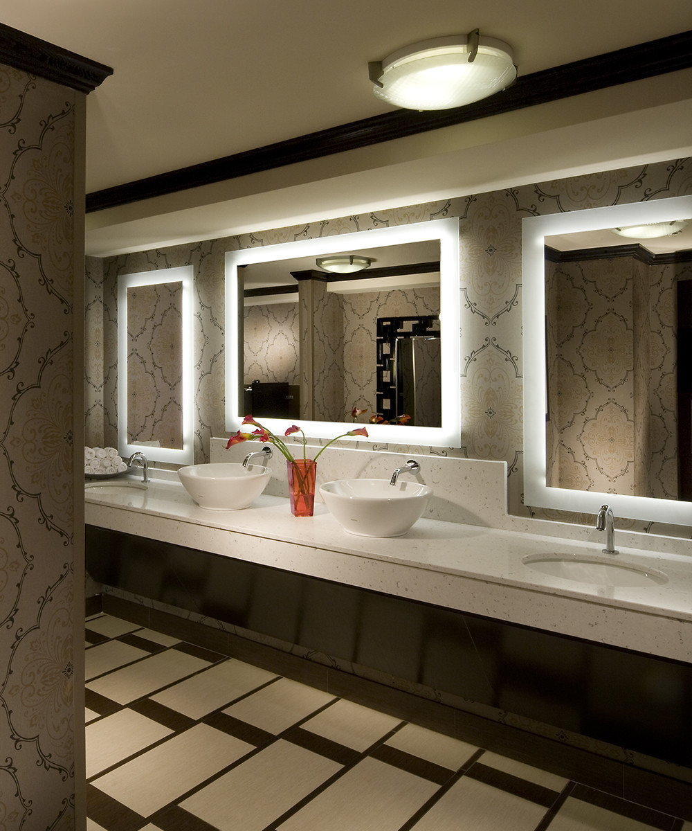 Industrial Bathroom Mirror
 Silhouette™ LED Lighted Bathroom Mirror