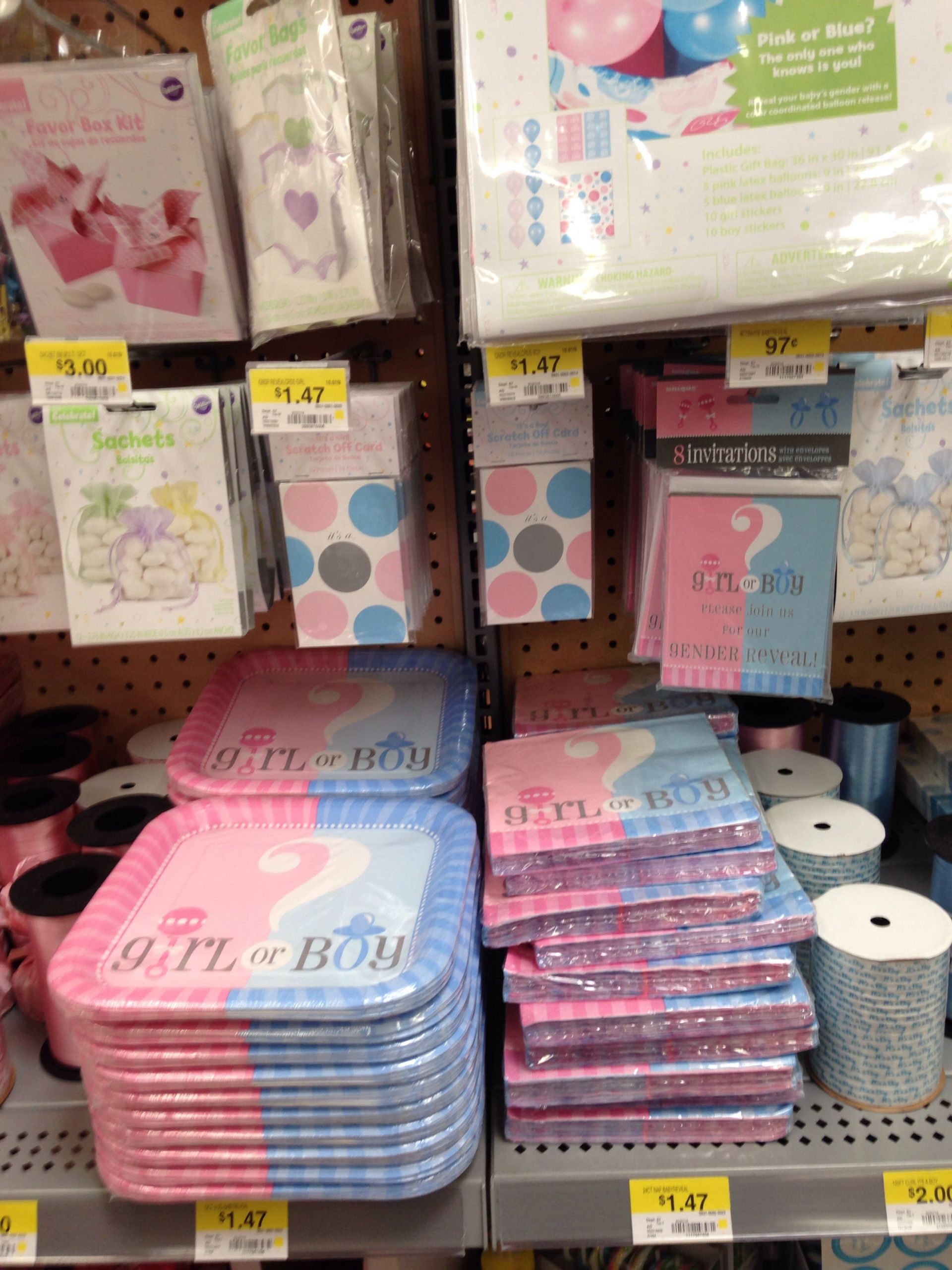 Inexpensive Gender Reveal Party Ideas
 Gender reveal walmart cheap