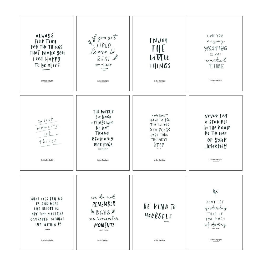 Inspirational Quote Card
 Inspirational Quote Card Set – In The Daylight