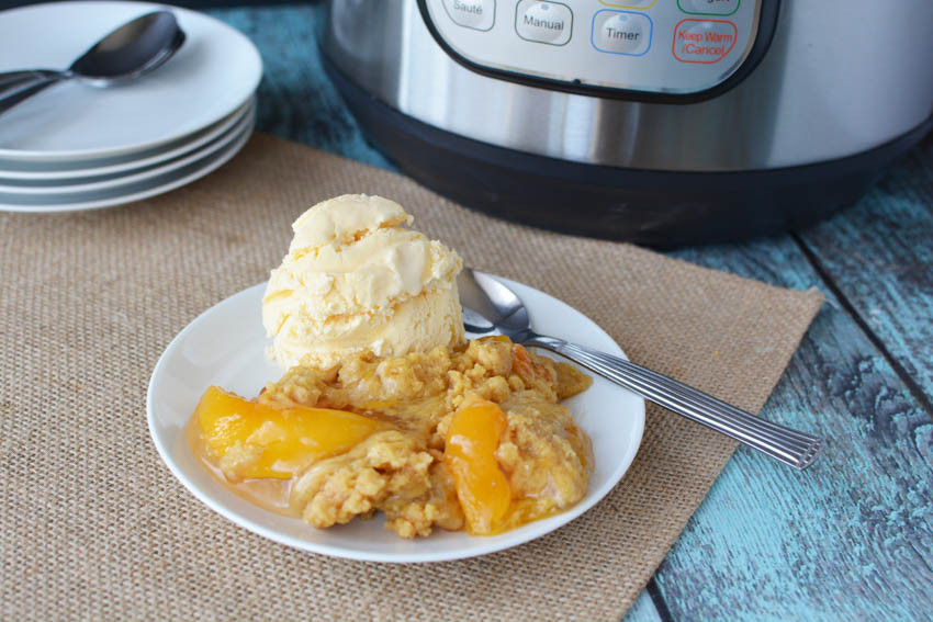 Instant Pot Peach Cobbler
 Easy Instant Pot Peach Cobbler Recipe With ly 4 Ingre nts