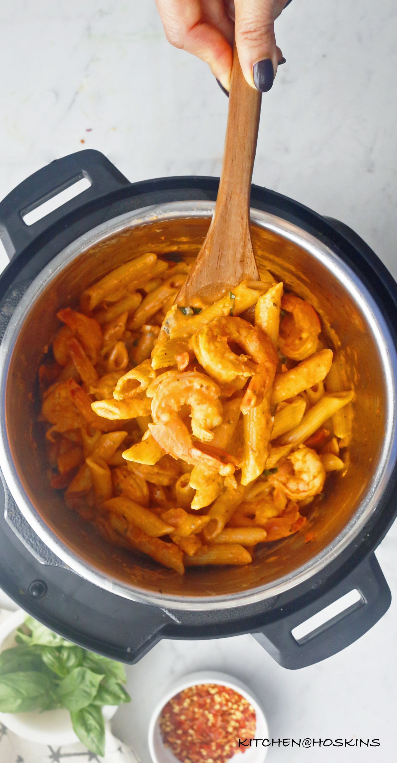 Instant Pot Shrimp Pasta
 Instant Pot Shrimp Pasta with Tomato Cream Sauce Kitchen